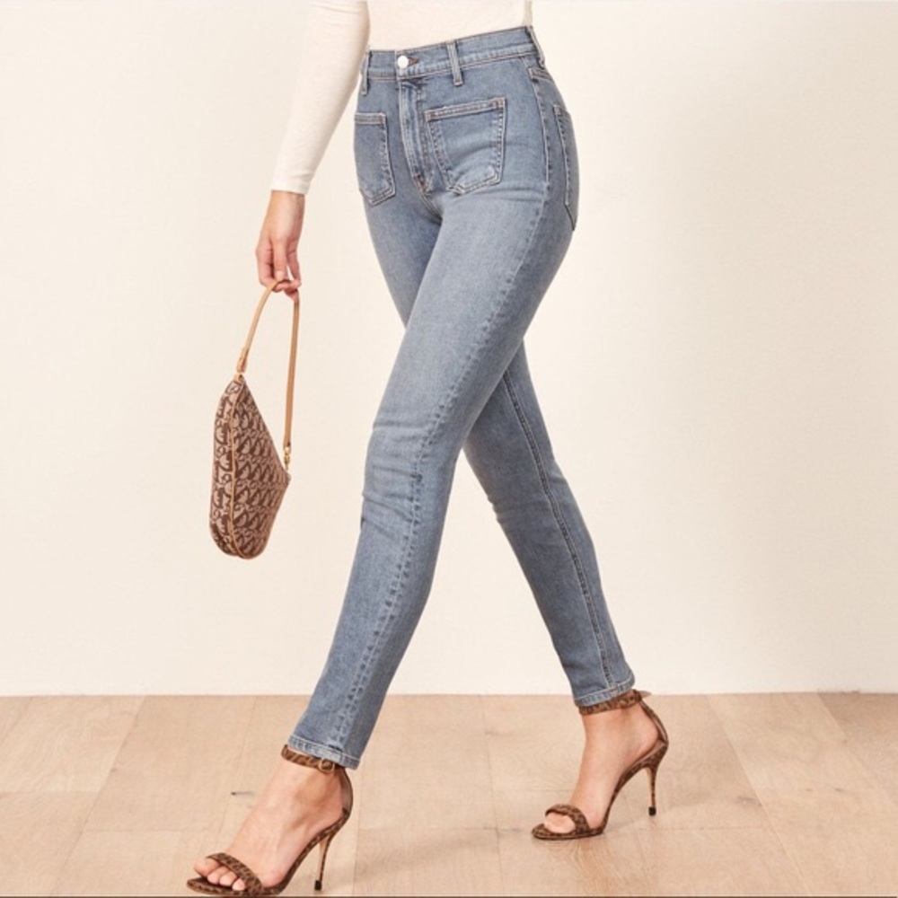 RARE Reformation High Skinny Crop Patch Pockets